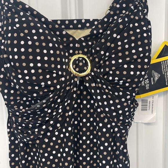 Miraclesuit Tankini stop Black 16W New polka dot - Picture 2 of 6